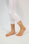 Yellow Moon capri legging met roze streep