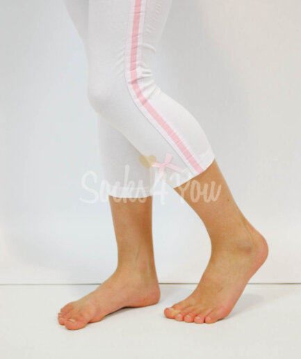 Yellow Moon capri legging met roze streep