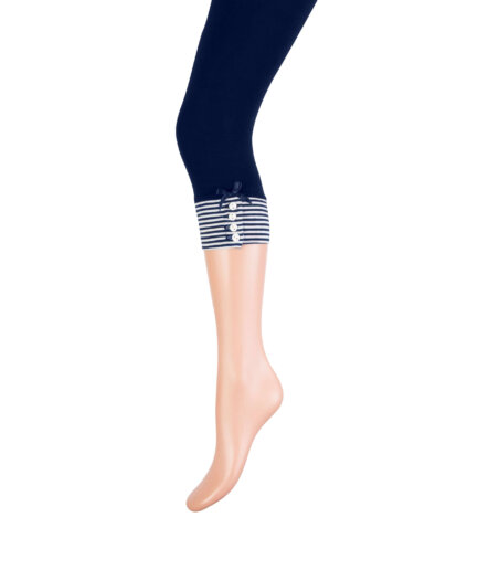 Yellow Moon capri legging met gestreept boord