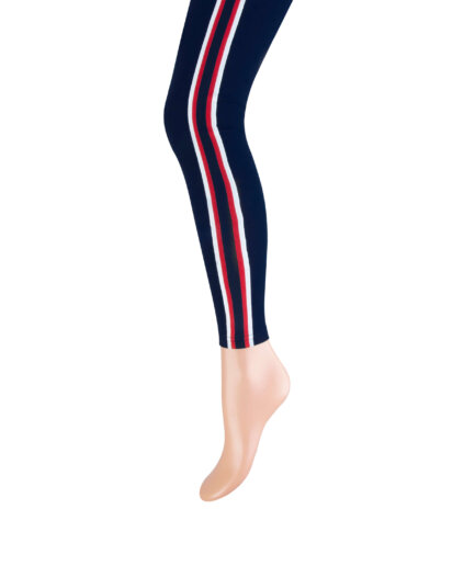 Yellow Moon legging blauw met rode bies